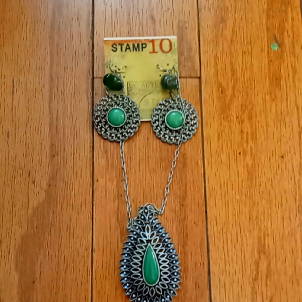 Earrings and chain set